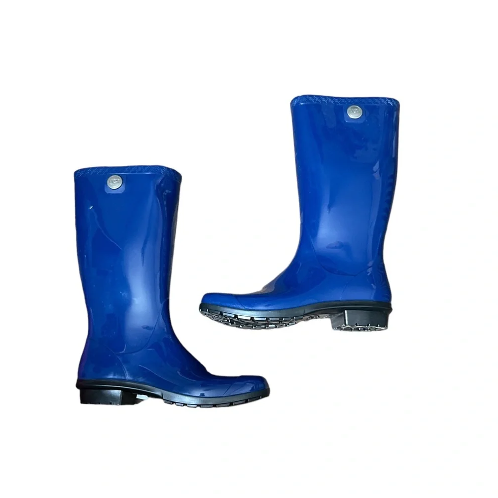 UGG Australia Women's Rain Boot Royal Blue Jay Shaye Tall 1012350‎ Size 9